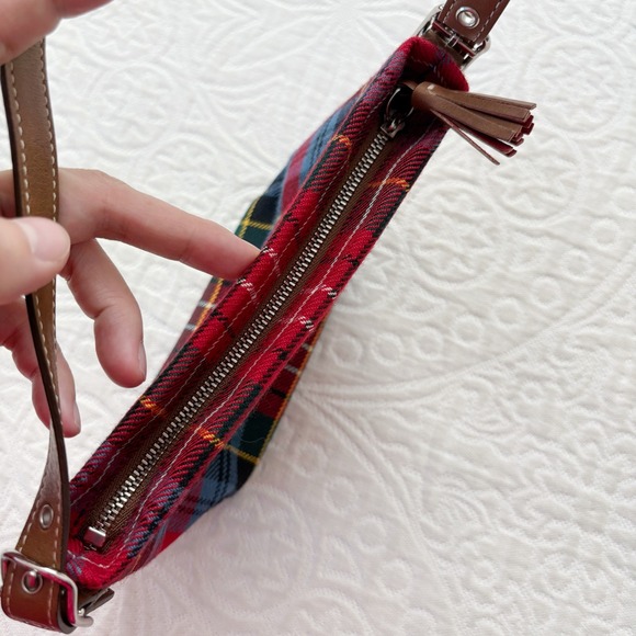 RARE Coach Tartan Wool Mini Bag, Christmas Plaid - Picture 4 of 7